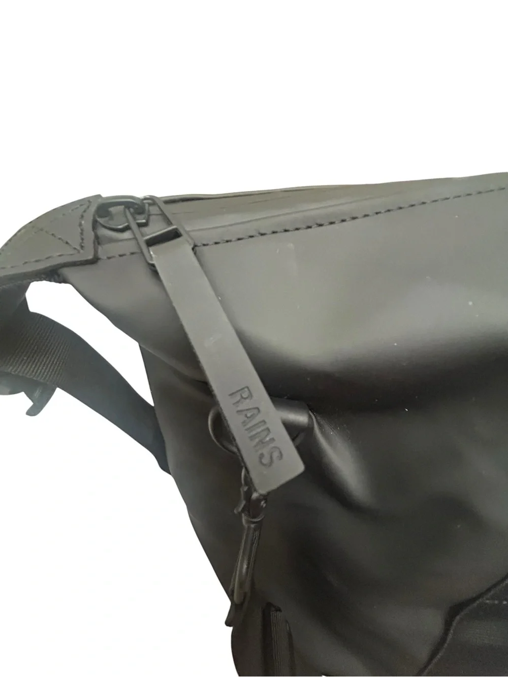 Rains Twitch Black Water-Resistant Weekender Duffel Bag